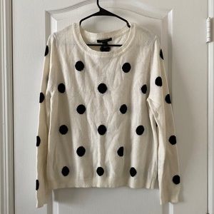 Forever 21 large cream polka dot sweater